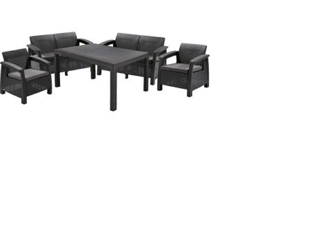 KETER MEBLE OGRODOWE CORFU II FIESTA /GRAFIT....